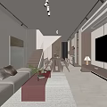 Log Single Apartment Modern Apartment 3d model