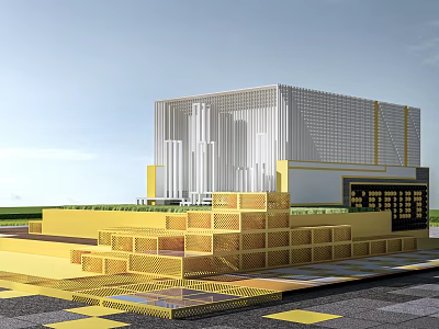 Modern electric box decoration decoration fence electric box decoration electric box enclosure 3d model