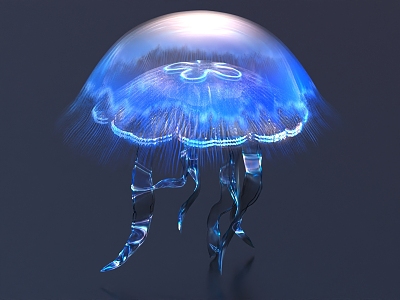 Aquatic animals moon jellyfish sea moon jellyfish luminous jellyfish marine organisms model