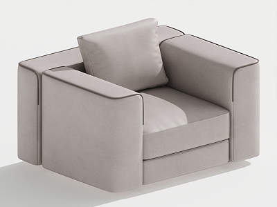 Modern Single Sofa Single Leisure Chair 3d model