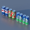 Beverage cans Beverage soda cans 3d model