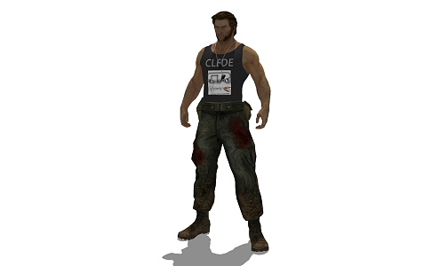 Modern game character Marvel Wolverine 3d model