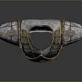 Medieval Style Metallic Armor Breastplate With Shoulder Plates Golden Accents And Classic Design Details