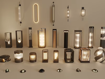 Various Outdoor Lights With Modern Designs For Garden Patio And Exterior Decor 3d model Various Outdoor Lights With Modern Designs For Garden Patio And Exterior Decor 3d model