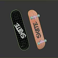 Stylish Black And Pink Skateboards With SKATE Brand Design For Daily Use