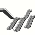 Modern elevator escalator 3d model