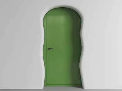 Modern swing door special-shaped door opening arched door opening round door opening single door opening 3d model