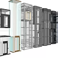 Modern Elevator Designs Featuring Glass And Metal Structures In Various Styles