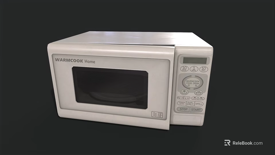 WARMCOOK Form Microwave Oven With Digital Display And Control Panel 3d model 