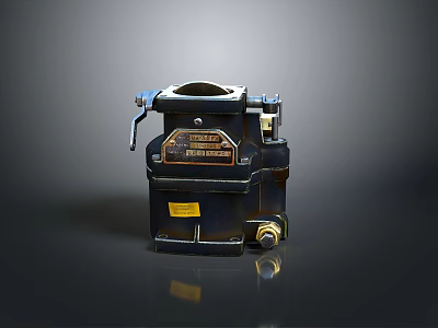 Heavy Duty Industrial Equipment With Durable Metal Body And Mechanical Levers And Control Panel 3d model