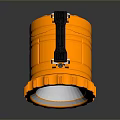 Industrial Orange Lighting Combination With Portable Handle And White Lamp Design