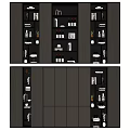 Elegant Modern Black Wine Cabinet With Glass Doors And Multi Layer Storage For Wine Bottles