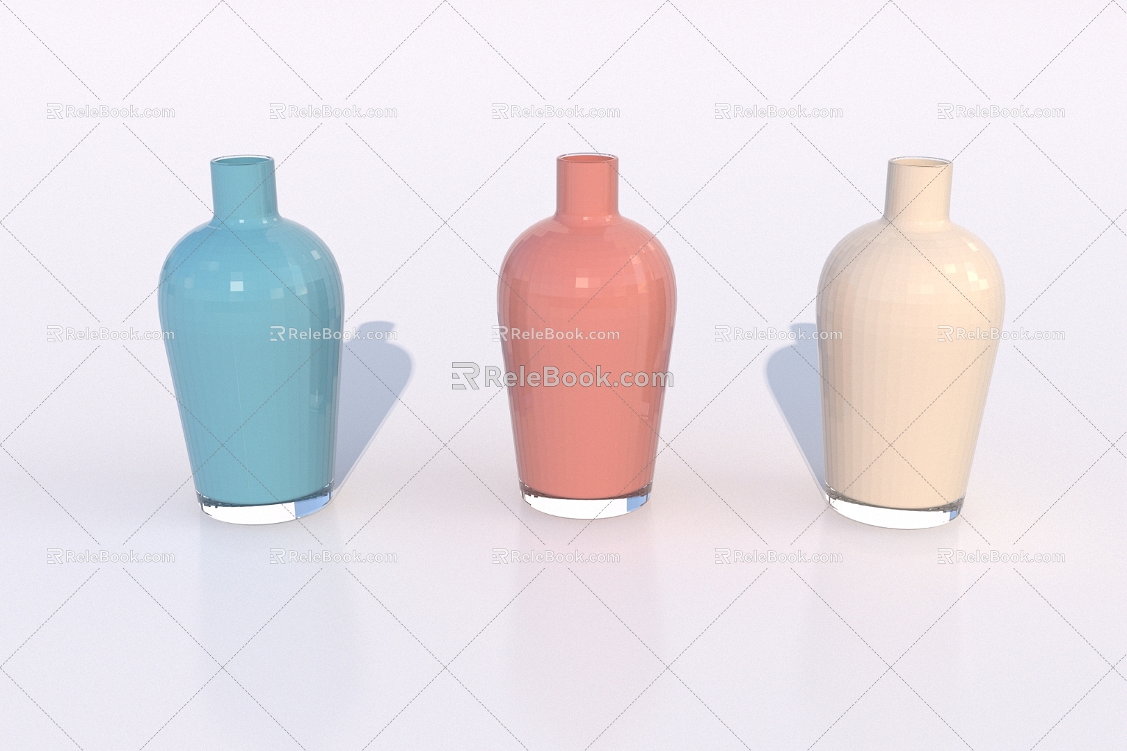 Decorative Bottle Glass Bottle Ceramic Bottle 3d model