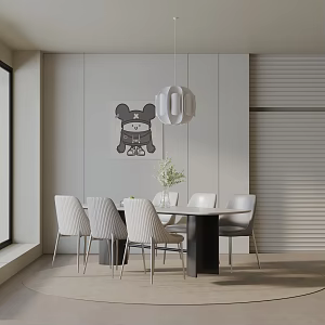 Modern dining table 3d model