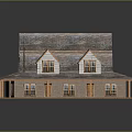 Wooden House With Shingle Roof Two Story Design And Wooden Porch Windows Structure