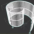Circular Arched Wooden Screen With Blue Towel And Metal Stands Texture Design