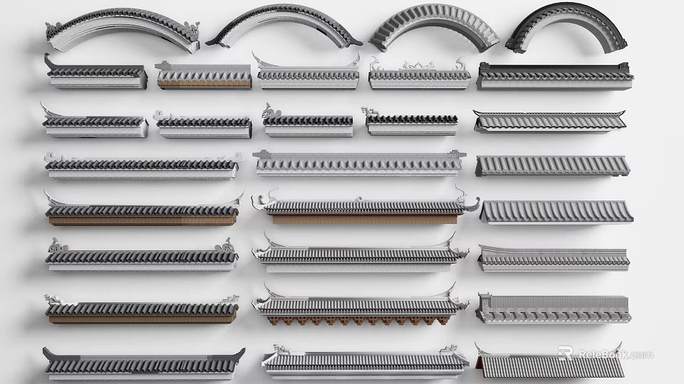 Diverse Industrial Metal Components Featuring Various Shapes And Textured Surfaces 3d model 