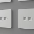 Switch light socket combination panel 3d model