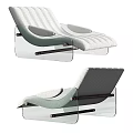 Modern Lounge Chair With Light Fabric Upholstery Armrests And Clear Acrylic Legs