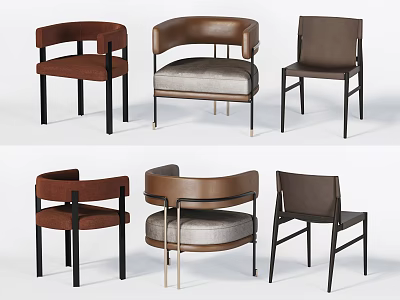 Modern Leisure Chairs With Various Designs And Upholstery Options 3d model
