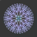Modern Crystal Chandelier With Golden Center And Radiant Spherical Design For Home Decor