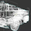 Military Armored Wheeled Tank 3D Model With Olive Green Heavy Duty Structure