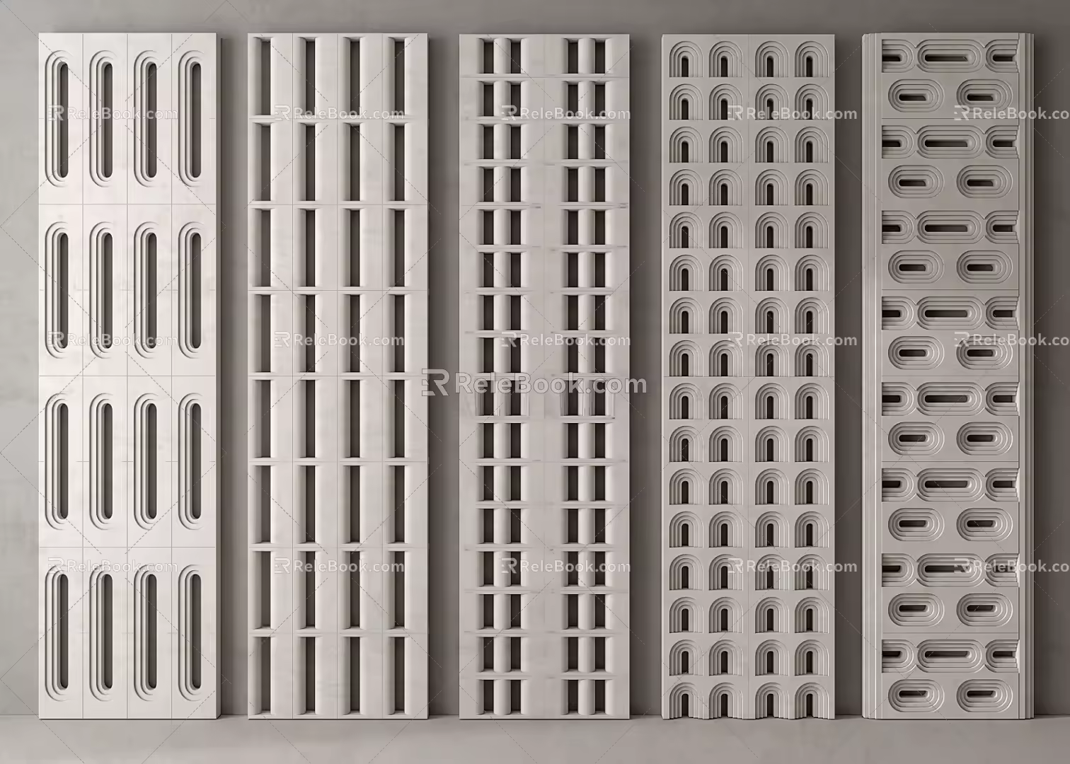 Modern Partition Cement Brick Partition Precast Brick Wall Hollow Brick Lightweight Brick Partition 3d model