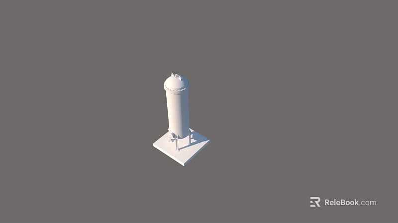 Industrial Vertical Storage Tank With Stable Base For Industrial Applications 3d model 