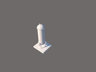Industrial Vertical Storage Tank With Stable Base For Industrial Applications 3d model