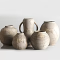 Handcrafted Ceramic Vessels With Textured Surfaces Various Shapes And Earthy Tones