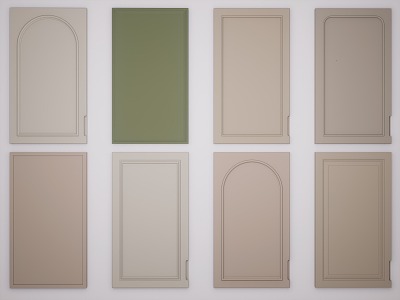 Modern Cabinet Door Panel Wardrobe Door Panel Bookcase Cabinet Door Handle-free Cabinet Door Cabinet Door Combination 3d model