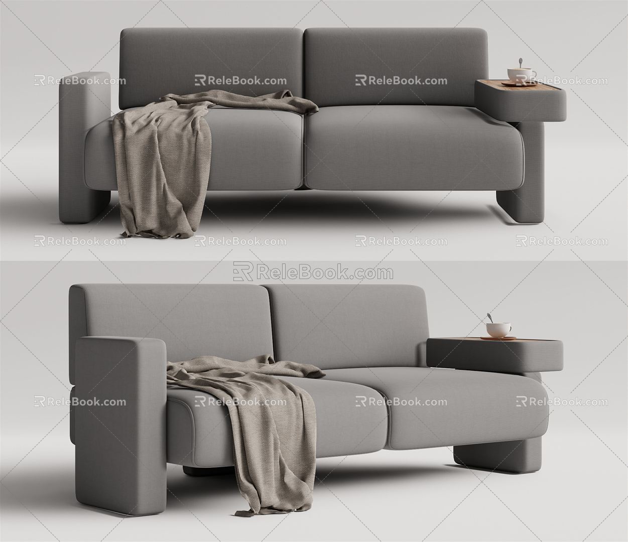 Modern double sofa 3d model