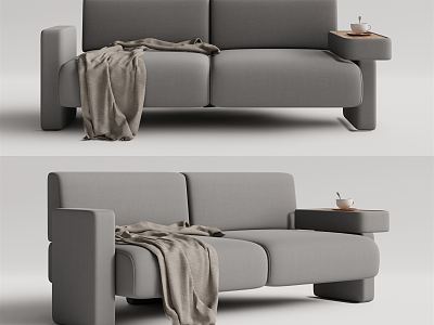 Modern double sofa 3d model