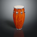 Artistic Wooden Percussion Instrument With White Drumhead And Metal Accents For Musical Painting Supplies