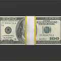 Decorative Ornament Set Featuring Dollar Bill Design Decor With Yellow Tape Binding Details