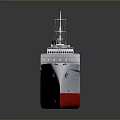National Cruises Model Cruise Ship With White Red Green Hull And Two Funnels