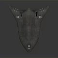 Grey Flying Wing Model With White Arrows And X Marks On Surface Design