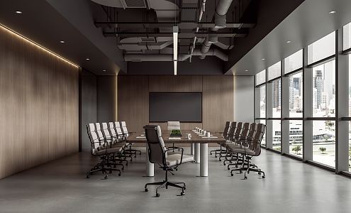 Modern Meeting Room Meeting Table and Chair 3d model