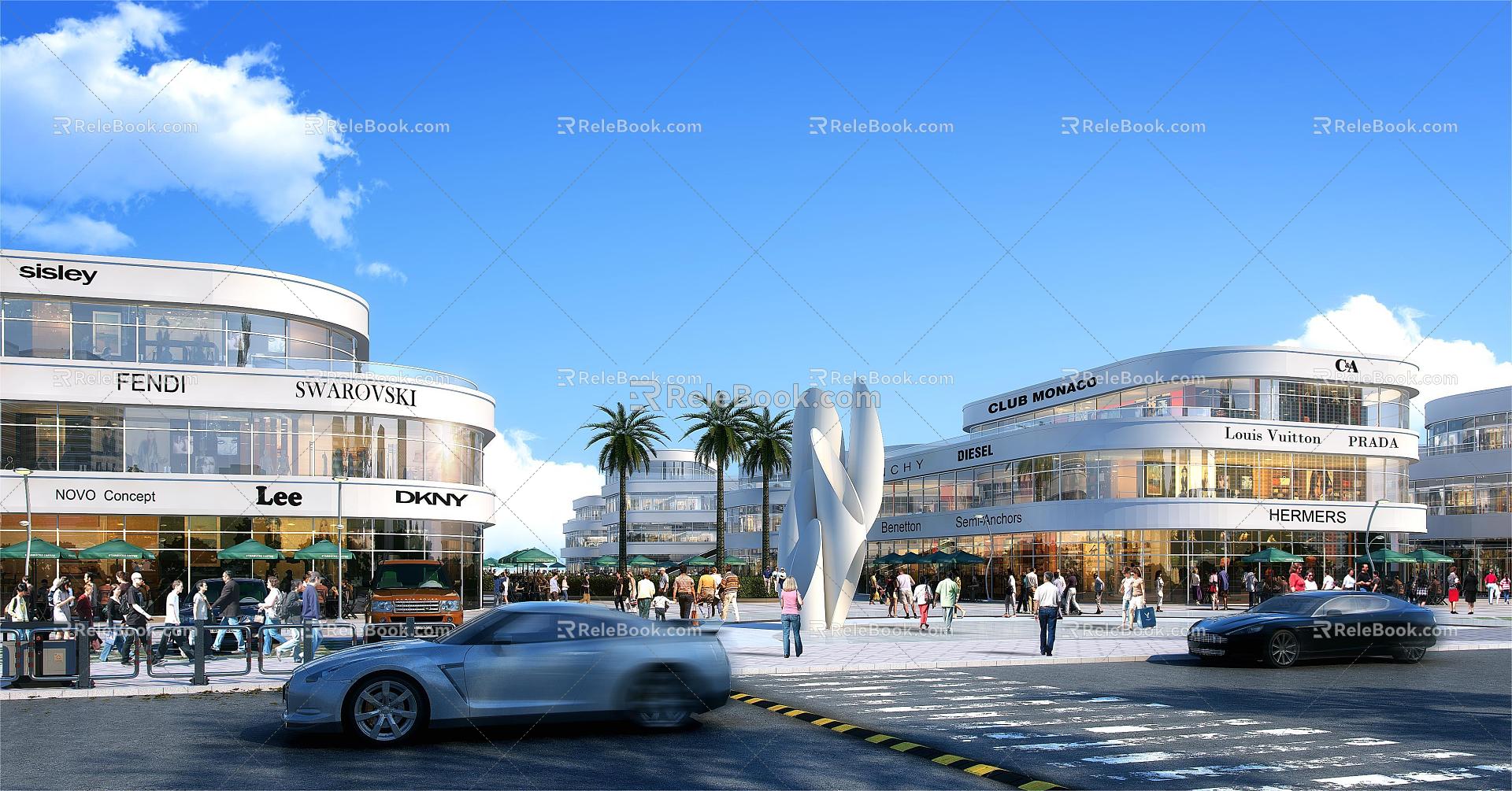 Commercial Street Mall Entrance 3d model