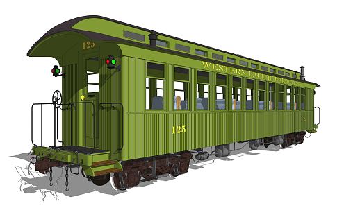 modern train carriage 3d model