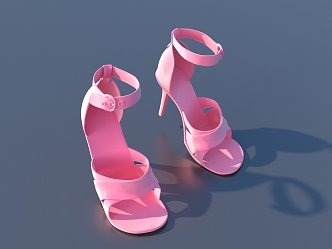 High Heels High Heel Sandals Women's Shoes Sandals 3d model