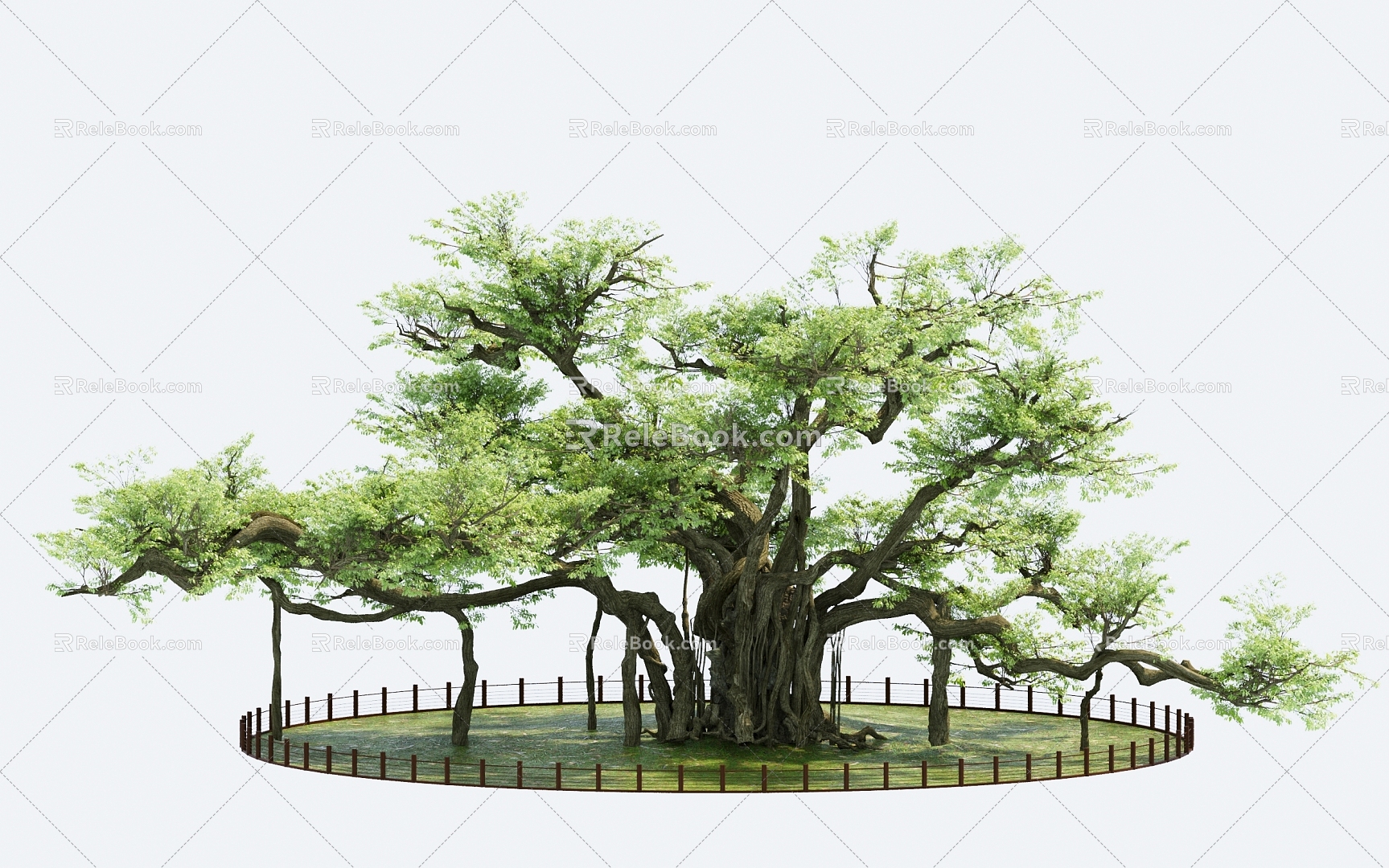 thousand-year-old tree big banyan tree tree square tree giant tree hundred-year-old tree 3d model