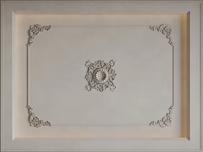 French Ceiling Bedroom Ceiling Guest Restaurant Ceiling Hall Away Ceiling 3d model