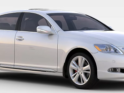 White Luxury Sedan With Sleek Design Elegant Alloy Wheels And Modern Exterior 3d model