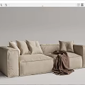 Modern Bonaldo double sofa 3d model