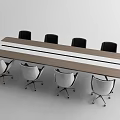 Modern Conference Table and Chair 3d model