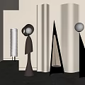 Modern floor lamp combination 3d model