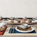 New Chinese Tableware 3d model