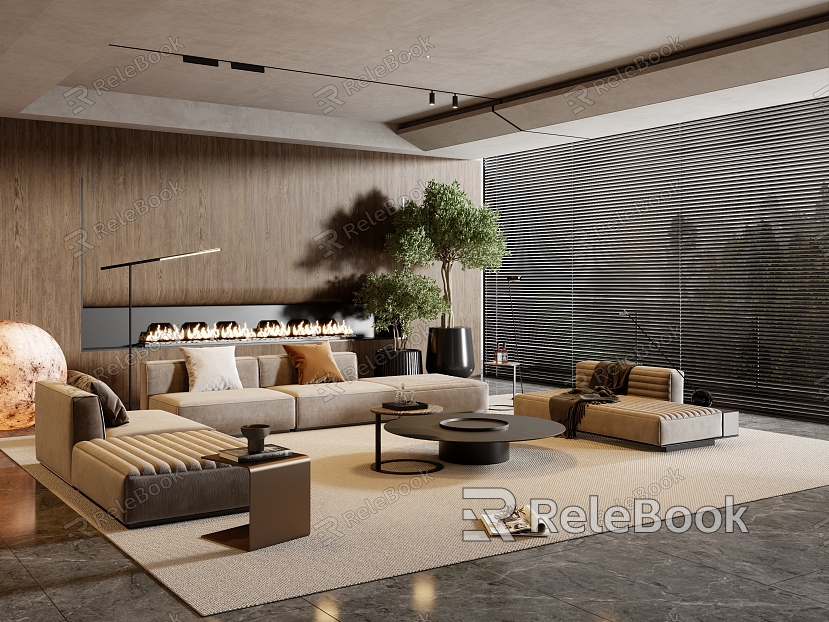 Modern Minotti living room model