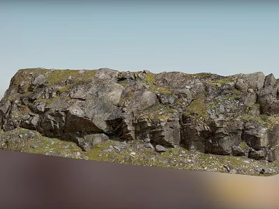 Modern Cliff Rock 3d model